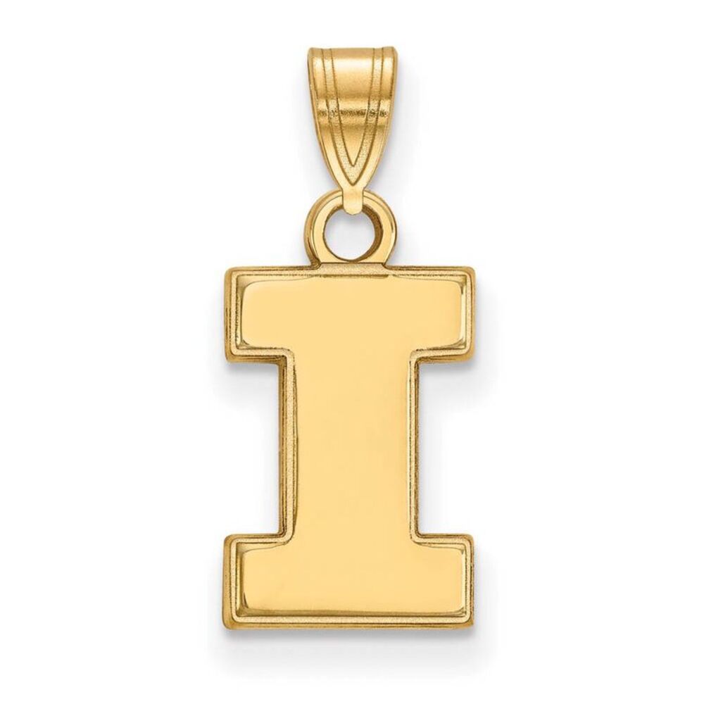 14k Yellow Gold U. of Illinois Small Initial I Pendant